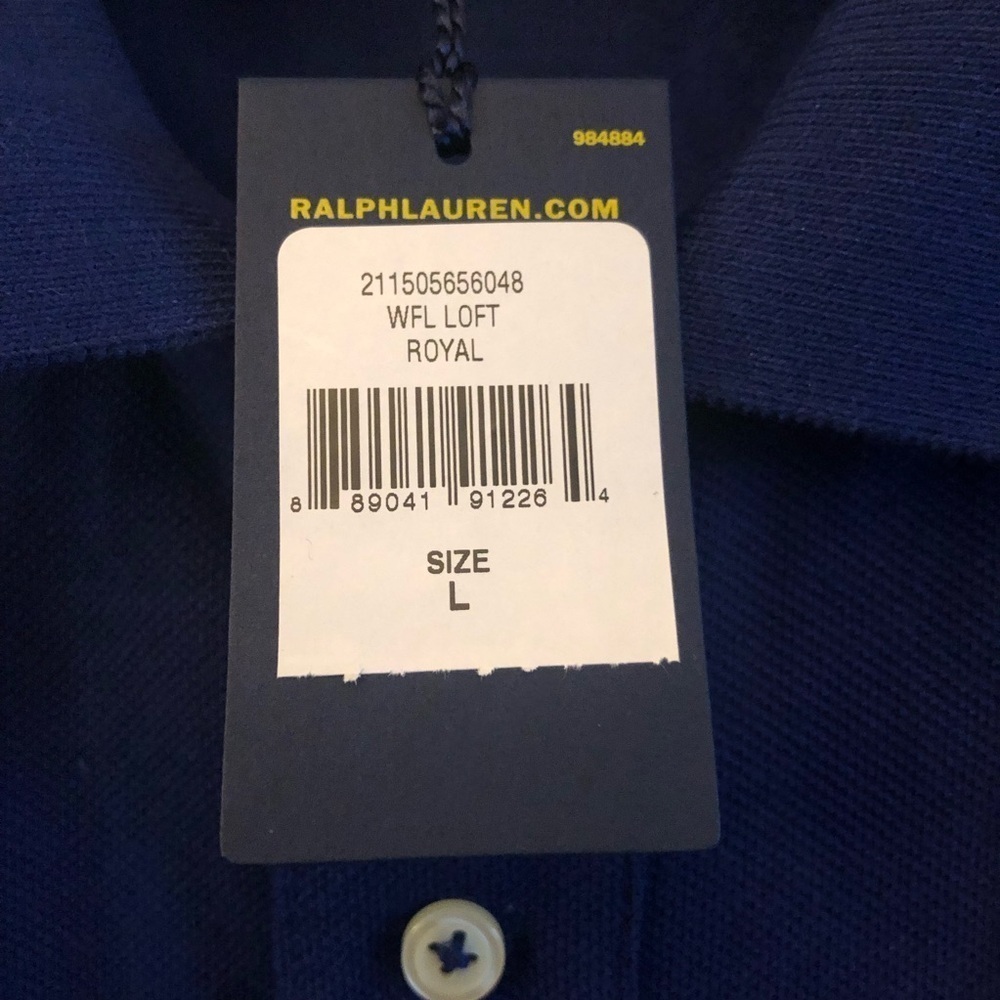 NWT - Skinny Fit Big Pony Polo Shirt Royal Blue Size L - Picture 4 of 11